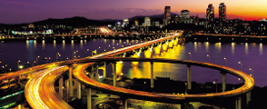 Die Cheongdam Brücke in Seoul